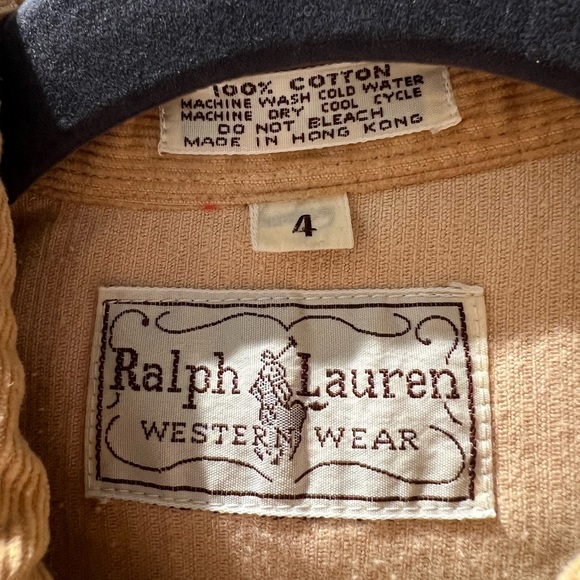 Vintage Ralph Lauren Western Wear Corduroy Shirt | RL Western Button Up | Size 4 - Picture 4 of 8